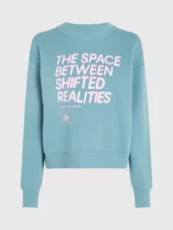 Calvin Klein Sweat-shirt En Coton Imprimé -Pas Cher Calvin Klein Magasin J20J221943 CAX alternate4