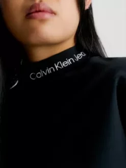 Calvin Klein Robe à Manches Longues En Jersey Milano -Pas Cher Calvin Klein Magasin J20J221982 BEH alternate3