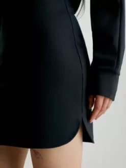 Calvin Klein Robe à Manches Longues En Jersey Milano -Pas Cher Calvin Klein Magasin J20J221982 BEH alternate4