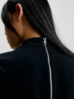 Calvin Klein Mini-robe En Jersey Milano Enduit -Pas Cher Calvin Klein Magasin J20J221983 BEH alternate3