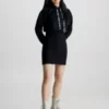 Calvin Klein Robe Sweat à Capuche Avec Logo Tape -Pas Cher Calvin Klein Magasin J20J221991 BEH main