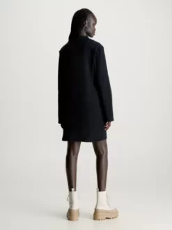 Calvin Klein Robe-polo Côtelée à Manches Longues -Pas Cher Calvin Klein Magasin J20J221994 BEH alternate2