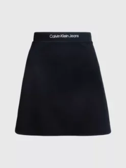 Calvin Klein Jupe Avec Ceinture à Logo En Jersey Milano -Pas Cher Calvin Klein Magasin J20J222004 BEH alternate5