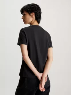 Calvin Klein T-shirt Slim Avec Col Orné Du Logo 10 Calvin Klein T-shirt Slim Avec Col Orné Du Logo -Pas Cher Calvin Klein Magasin J20J222015 BEH alternate2