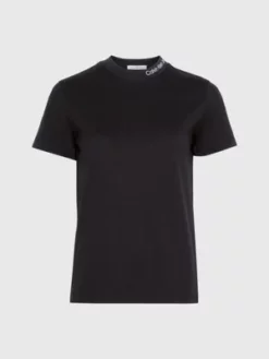 Calvin Klein T-shirt Slim Avec Col Orné Du Logo 13 Calvin Klein T-shirt Slim Avec Col Orné Du Logo -Pas Cher Calvin Klein Magasin J20J222015 BEH alternate5