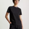 Calvin Klein T-shirt Slim Avec Col Orné Du Logo -Pas Cher Calvin Klein Magasin J20J222015 BEH main
