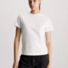 Calvin Klein T-shirt Slim Avec Col Orné Du Logo