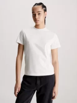 Calvin Klein T-shirt Slim Avec Col Orné Du Logo