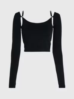 Calvin Klein Haut à Manches Longues Et Bretelle -Pas Cher Calvin Klein Magasin J20J222018 BEH alternate4