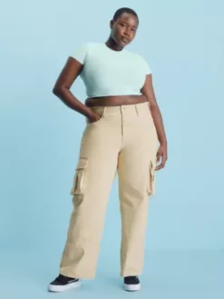 Calvin Klein Jean Utilitaire Relaxed Taille Haute -Pas Cher Calvin Klein Magasin J20J222066 1CD alternate4