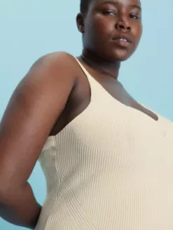 Calvin Klein Robe-débardeur Slim Côtelée -Pas Cher Calvin Klein Magasin J20J222074 ACJ alternate3