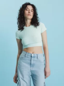 Calvin Klein Haut à Manches Courtes En Tricot