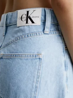 Calvin Klein Short Relaxed En Denim Taille Haute -Pas Cher Calvin Klein Magasin J20J222115 1AA alternate3