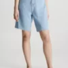 Calvin Klein Short Relaxed En Denim Taille Haute -Pas Cher Calvin Klein Magasin J20J222115 1AA main