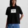 Calvin Klein T-shirt Avec écusson à Logo -Pas Cher Calvin Klein Magasin J20J222170 BEH main