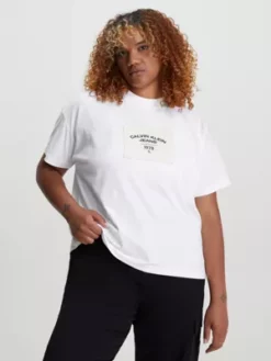 Calvin Klein T-shirt Avec écusson à Logo -Pas Cher Calvin Klein Magasin J20J222170 YAF alternate1