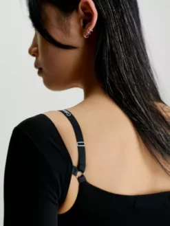 Calvin Klein Mini-robe Moulante Avec Bretelle -Pas Cher Calvin Klein Magasin J20J222193 BEH alternate3