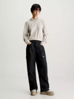 Calvin Klein Sweat-shirt à Capuche Court En Jersey Milano 12 Calvin Klein Sweat-shirt à Capuche Court En Jersey Milano -Pas Cher Calvin Klein Magasin J20J222200 PED alternate4