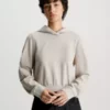Calvin Klein Sweat-shirt à Capuche Court En Jersey Milano -Pas Cher Calvin Klein Magasin J20J222200 PED main
