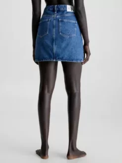 Calvin Klein Mini-jupe En Jean Taille Haute -Pas Cher Calvin Klein Magasin J20J222204 1A4 alternate2