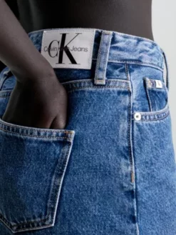 Calvin Klein Mini-jupe En Jean Taille Haute -Pas Cher Calvin Klein Magasin J20J222204 1A4 alternate3