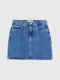 Calvin Klein Mini-jupe En Jean Taille Haute -Pas Cher Calvin Klein Magasin J20J222204 1A4 alternate5