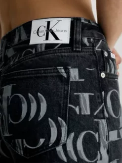 Calvin Klein Jean Droit Entièrement Imprimé De Logos -Pas Cher Calvin Klein Magasin J20J222213 1BY alternate3