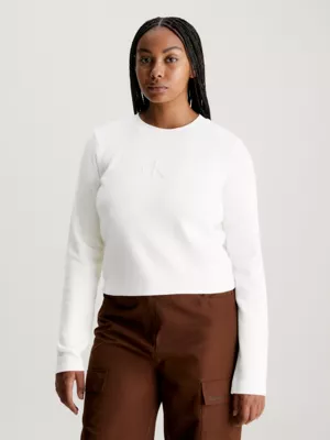 Calvin Klein T-shirt à Manches Longues En Coton Gaufré 4 Calvin Klein T-shirt à Manches Longues En Coton Gaufré – Image 2