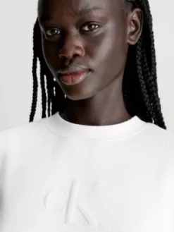 Calvin Klein T-shirt à Manches Longues En Coton Gaufré 10 Calvin Klein T-shirt à Manches Longues En Coton Gaufré -Pas Cher Calvin Klein Magasin J20J222217 YBI alternate3