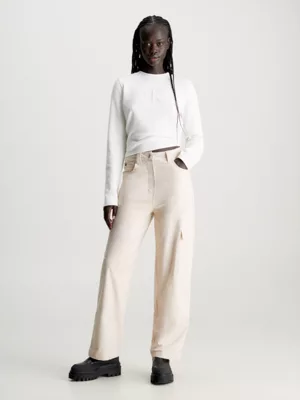 Calvin Klein T-shirt à Manches Longues En Coton Gaufré 7 Calvin Klein T-shirt à Manches Longues En Coton Gaufré – Image 5