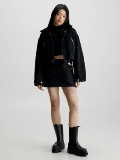 Calvin Klein Mini-jupe Brillante Ajourée -Pas Cher Calvin Klein Magasin J20J222224 BEH alternate4