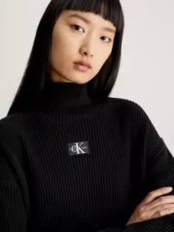 Calvin Klein Pull Relaxed à Col Roulé 11 Calvin Klein Pull Relaxed à Col Roulé -Pas Cher Calvin Klein Magasin J20J222250 BEH alternate3