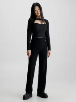 Calvin Klein Pantalon Slim Droit -Pas Cher Calvin Klein Magasin J20J222336 BEH alternate4