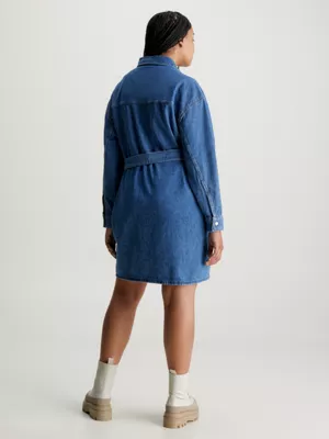 Calvin Klein Robe-chemise Grande Taille Avec Ceinture 4 Calvin Klein Robe-chemise Grande Taille Avec Ceinture – Image 2