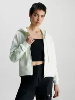 Calvin Klein Sweat-shirt à Capuche Zippé Avec Imprimé Dans Le Dos