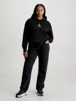 Calvin Klein Sweat-shirt à Capuche Grande Taille Avec Logo Dégradé -Pas Cher Calvin Klein Magasin J20J222401 BEH alternate3