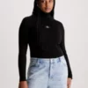 Calvin Klein Pull Grande Taille Côtelé à Col Roulé 2 Calvin Klein Pull Grande Taille Côtelé à Col Roulé -Pas Cher Calvin Klein Magasin J20J222403 BEH main