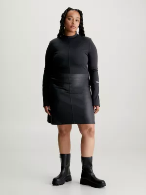 Calvin Klein Robe Grande Taille En Jersey Milano Enduit 3 Calvin Klein Robe Grande Taille En Jersey Milano Enduit