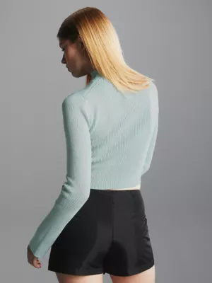 Calvin Klein Pull Ajouré En Maille Côtelée Métallisée 5 Calvin Klein Pull Ajouré En Maille Côtelée Métallisée – Image 3