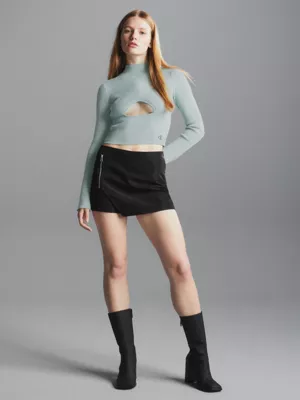 Calvin Klein Pull Ajouré En Maille Côtelée Métallisée 7 Calvin Klein Pull Ajouré En Maille Côtelée Métallisée – Image 5