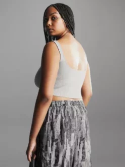 Calvin Klein Brassière En Maille Côtelée Métallisée 10 Calvin Klein Brassière En Maille Côtelée Métallisée -Pas Cher Calvin Klein Magasin J20J222580 PRQ alternate1