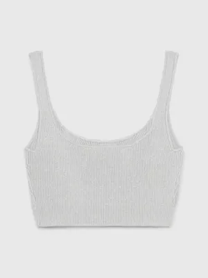 Calvin Klein Brassière En Maille Côtelée Métallisée 8 Calvin Klein Brassière En Maille Côtelée Métallisée – Image 6