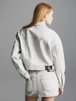 Calvin Klein Veste Courte En Jean Enduit -Pas Cher Calvin Klein Magasin J20J222647 1AA alternate2