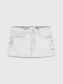 Calvin Klein Mini-jupe En Jean Enduit -Pas Cher Calvin Klein Magasin J20J222651 1AA alternate5