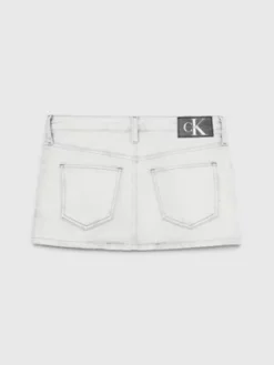 Calvin Klein Mini-jupe En Jean Enduit -Pas Cher Calvin Klein Magasin J20J222651 1AA alternate6