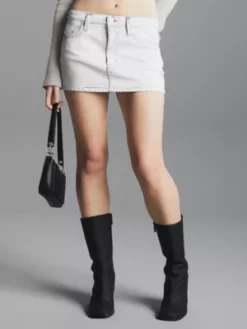 Calvin Klein Mini-jupe En Jean Enduit