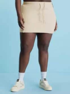 Calvin Klein Mini-jupe En Polaire De Tissu éponge -Pas Cher Calvin Klein Magasin J20J222653 ACJ alternate1