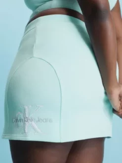 Calvin Klein Mini-jupe En Polaire De Tissu éponge 13 Calvin Klein Mini-jupe En Polaire De Tissu éponge -Pas Cher Calvin Klein Magasin J20J222653 L6V alternate3