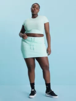 Calvin Klein Mini-jupe En Polaire De Tissu éponge 14 Calvin Klein Mini-jupe En Polaire De Tissu éponge -Pas Cher Calvin Klein Magasin J20J222653 L6V alternate4