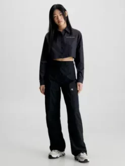 Calvin Klein Chemise Courte à Cordon De Serrage En Nylon -Pas Cher Calvin Klein Magasin J20J222715 0GP alternate4